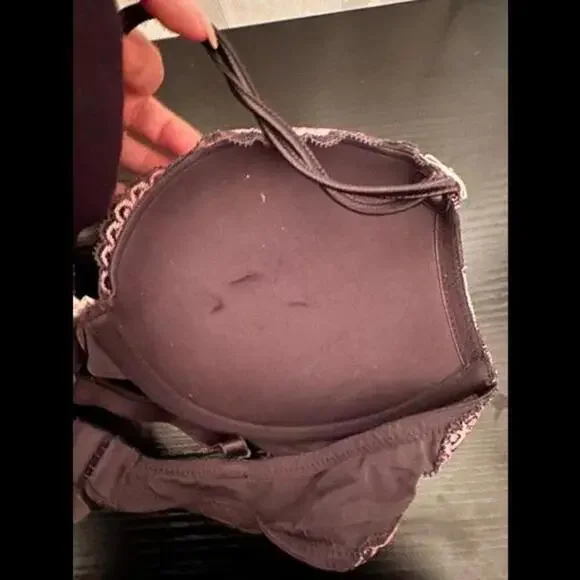 Sultry Black Lace Overlay Bra - Picture 2 of 3